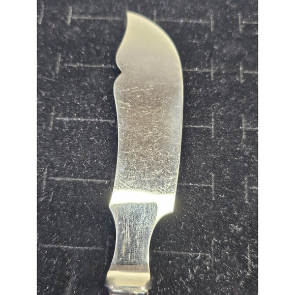 Antique 800 Silver Butter Knife Early 1900s Beaded Border Spreader 7.5in Good - Picture 5 of 7